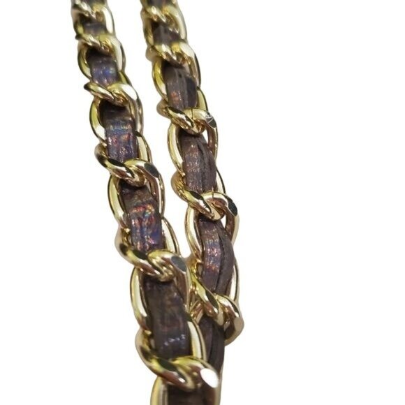 Juicy Couture womens wristlet Iridescent Pewter Quilted Chain Accent Logo New - Picture 8 of 9